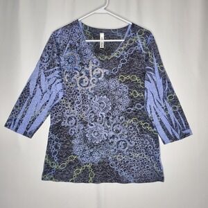 California Bloom Y2K Distressed Sequin T-Shirt Jrs XL Grunge Fairycore Whimsy